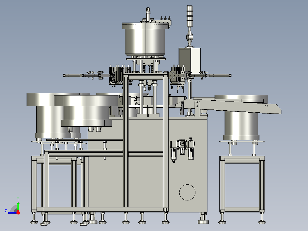 振动盘供料（圆盘式组装机）右视图