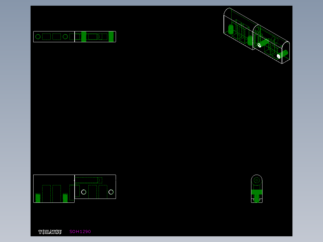 鋅合金鉸鏈SOH-2D多系列多零件图纸模型