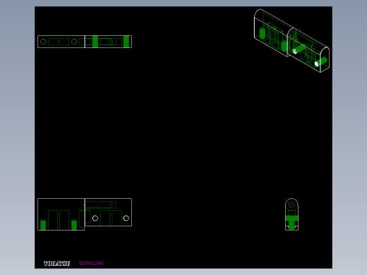 鋅合金鉸鏈SOH-2D多系列多零件图纸模型