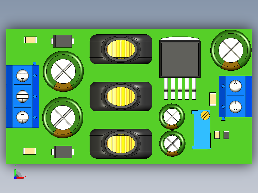 XL6019 双极电源模块前视图