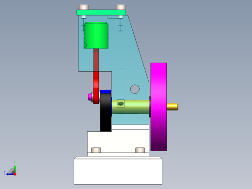 3D模型电机右视缩略图