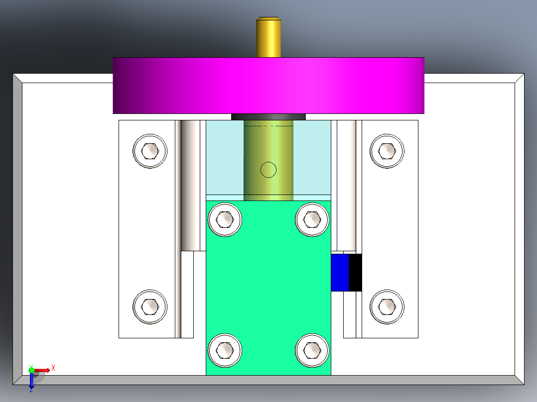 3D模型电机俯视图