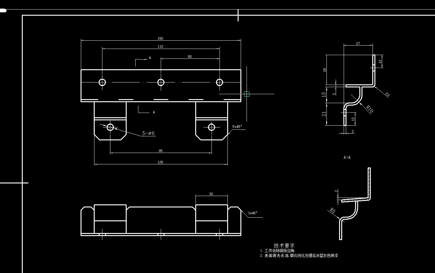 拉手卡子零件冲压模具设计