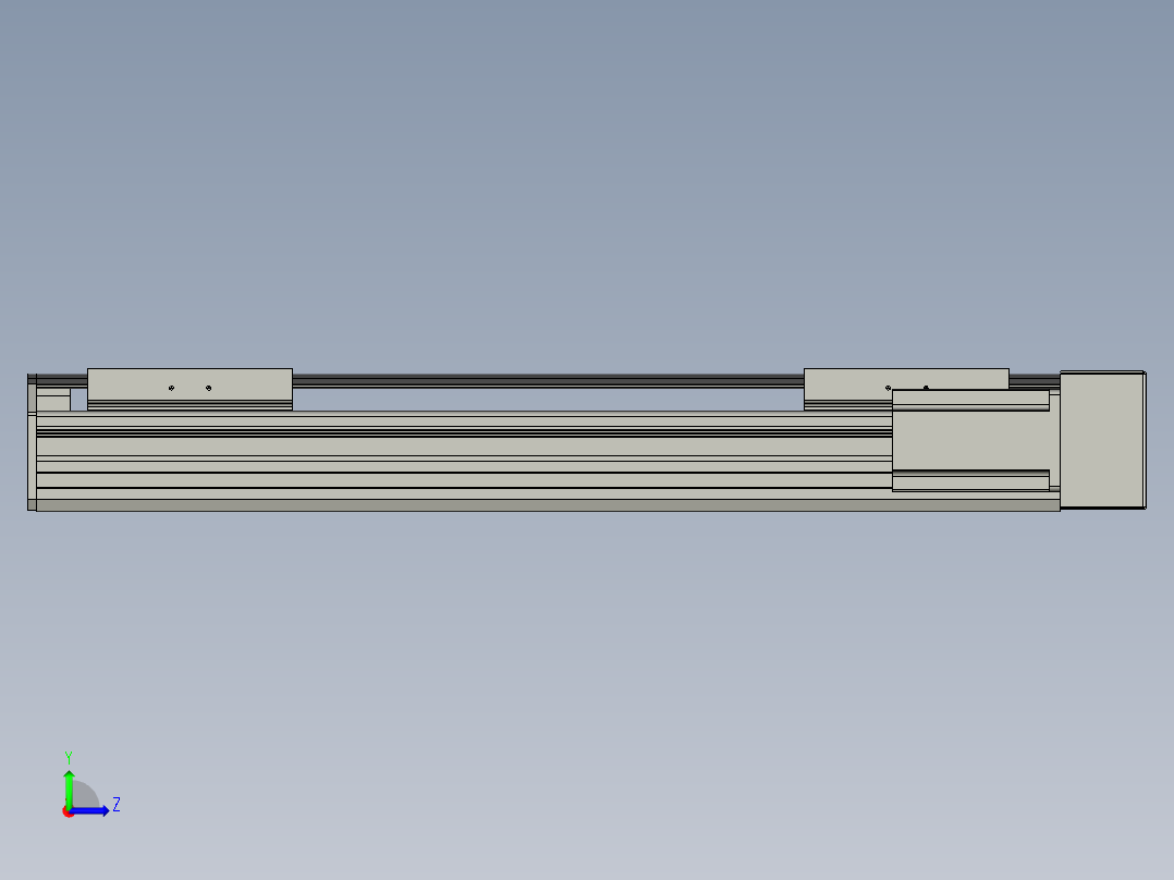 直线模组WG-LHA12-S400-R设计图纸左视图
