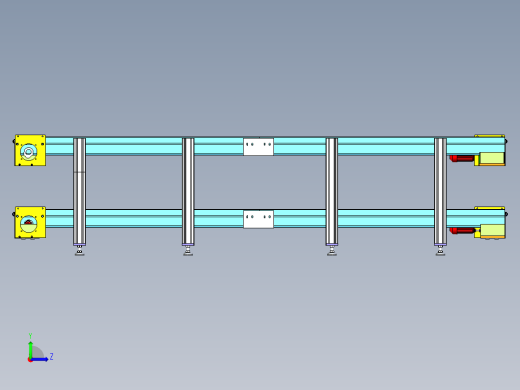 双动力滚筒线设计左视缩略图