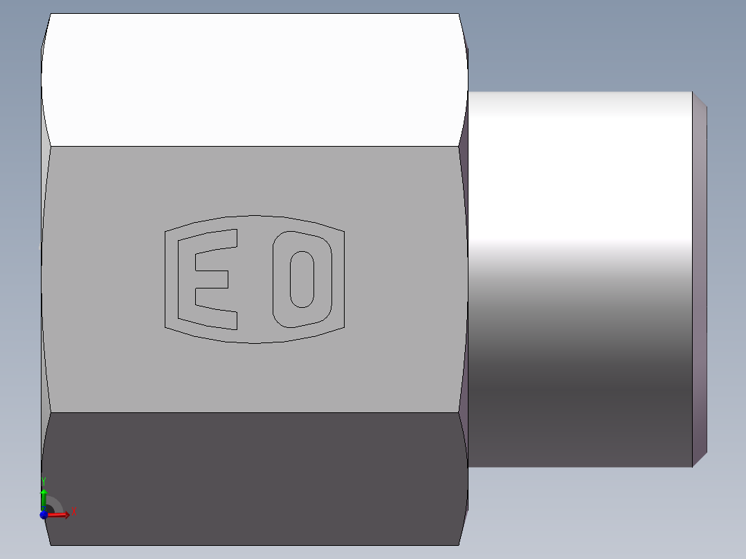 直通内螺纹接头、5DM-22-20前视图
