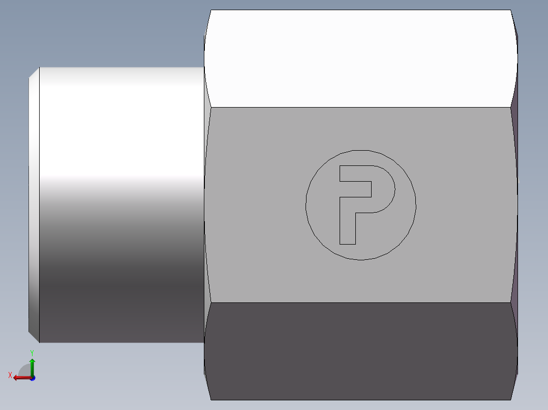 直通内螺纹接头、5DM-22-20后视图