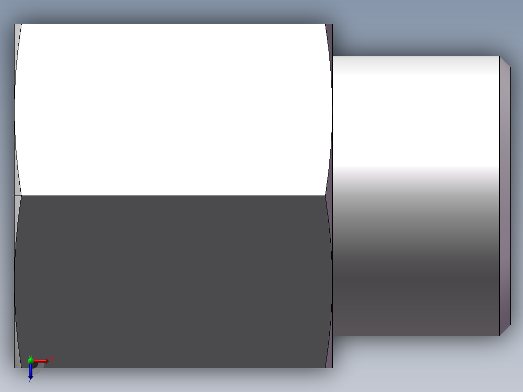 直通内螺纹接头、5DM-22-20俯视图