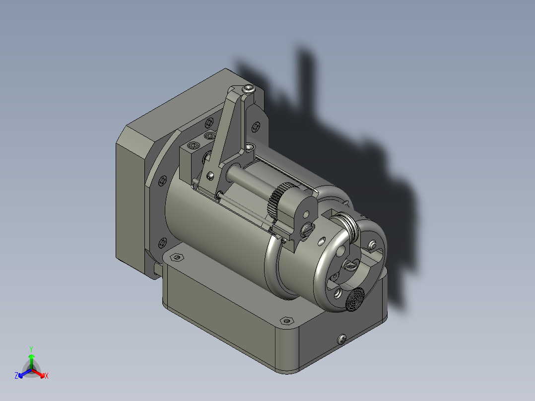 A3003590-电动牵引绳卷盘正等轴测图