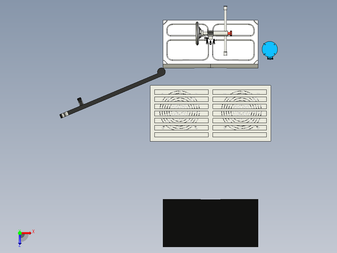 B3003862-手动压机与模板振动器俯视图
