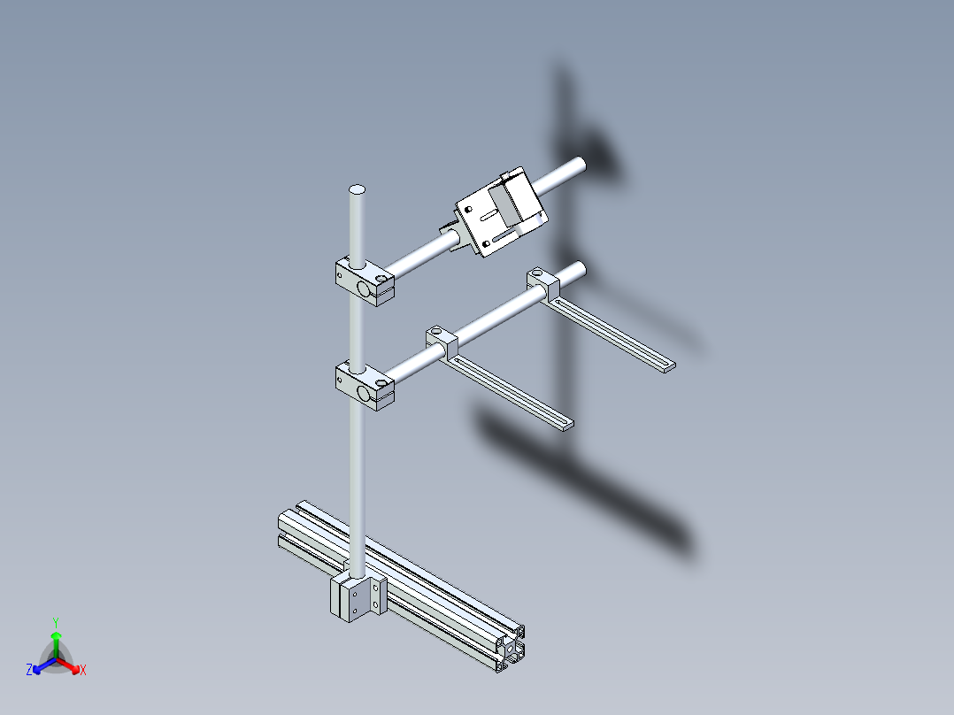 工业相机建议安装支架正等轴测图