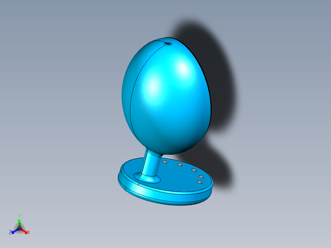 家用多媒体音箱正等轴测图