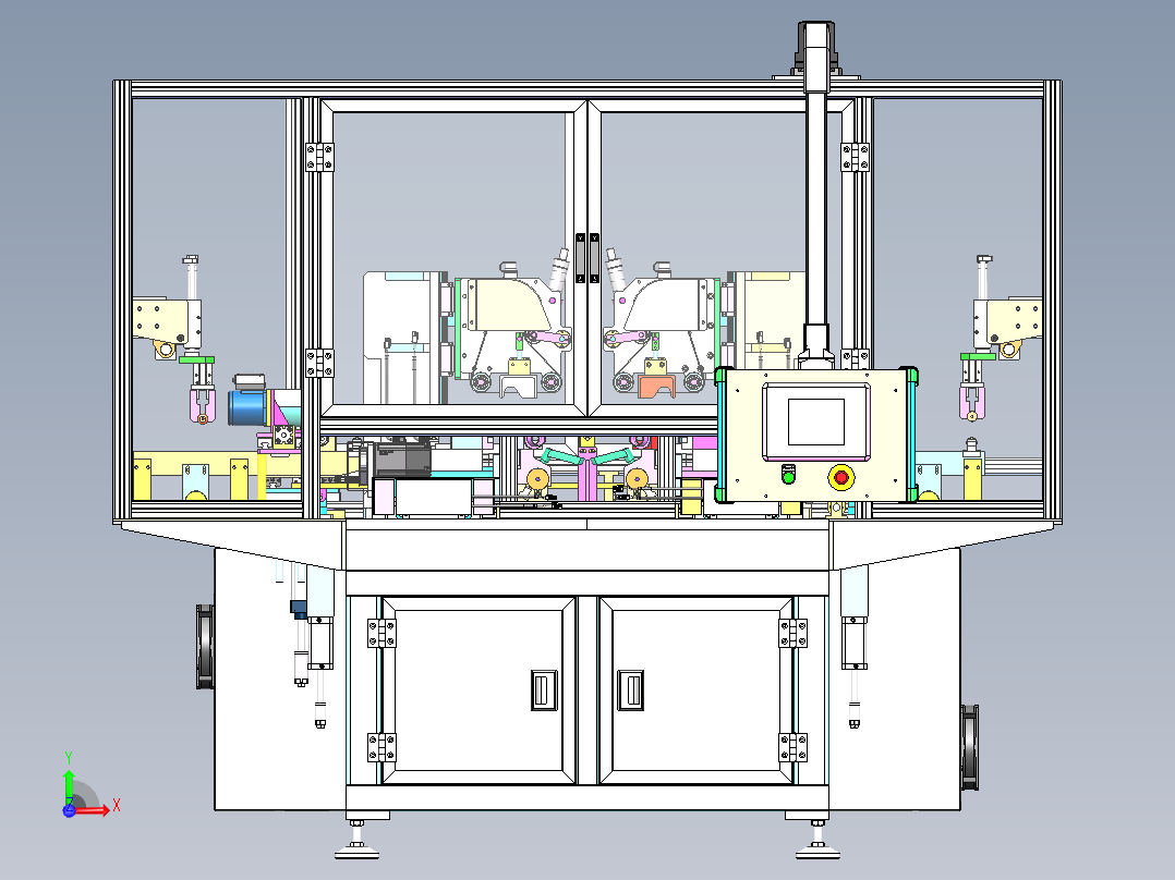 转子换向器端面车削机前视图