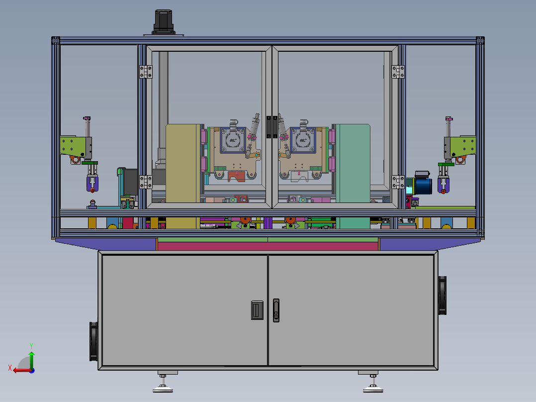 转子换向器端面车削机后视图