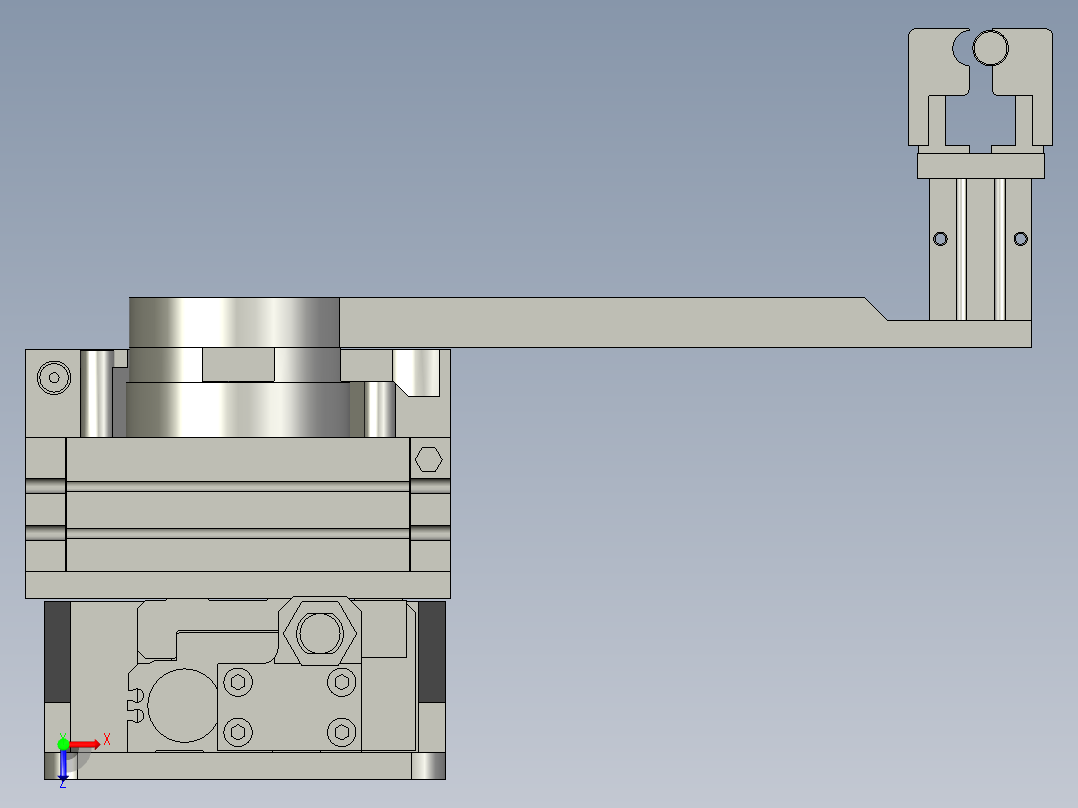 0下料组件俯视图
