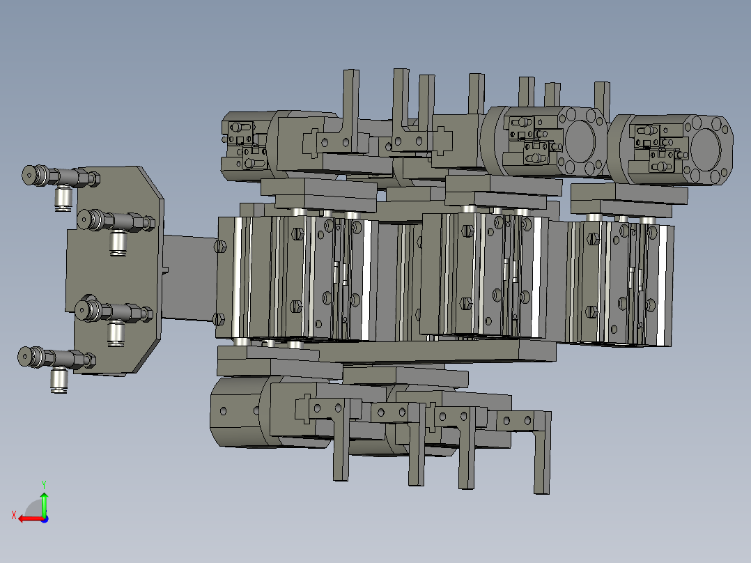 自动上下料机器手后视图