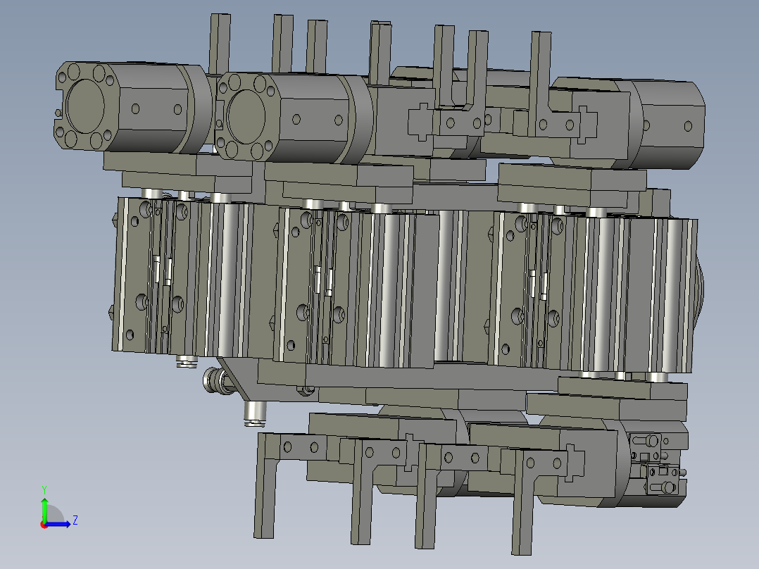 自动上下料机器手左视图