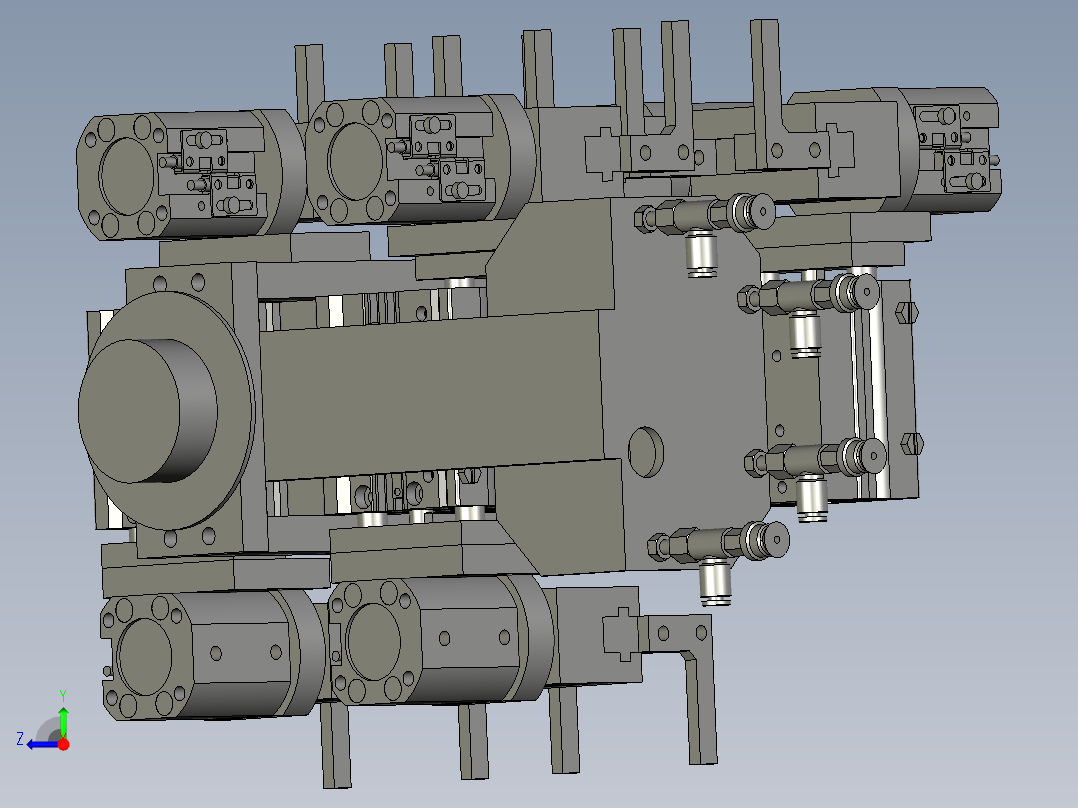 自动上下料机器手右视图