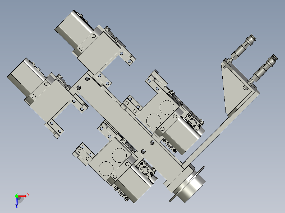 自动上下料机器手俯视图