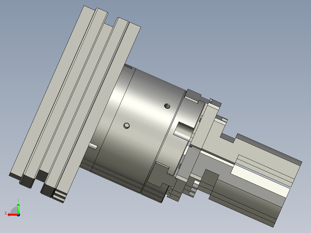 气动夹爪组件后视图