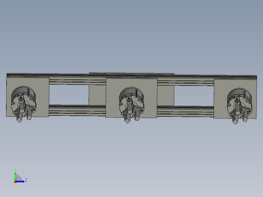 气动夹爪组件左视图