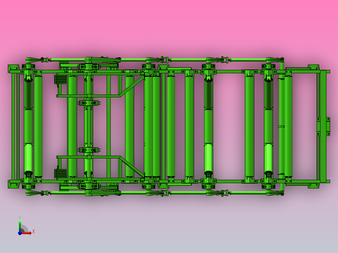 180V11D  带式输送机除水装置 B=1800 H=1700前视图