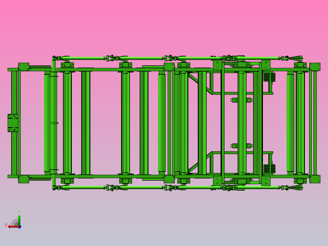180V11D  带式输送机除水装置 B=1800 H=1700后视图