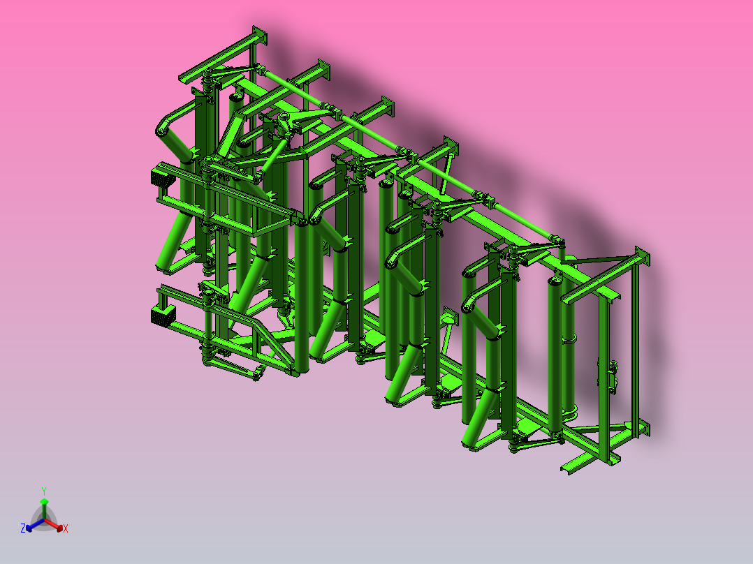 180V11D  带式输送机除水装置 B=1800 H=1700正等轴测图
