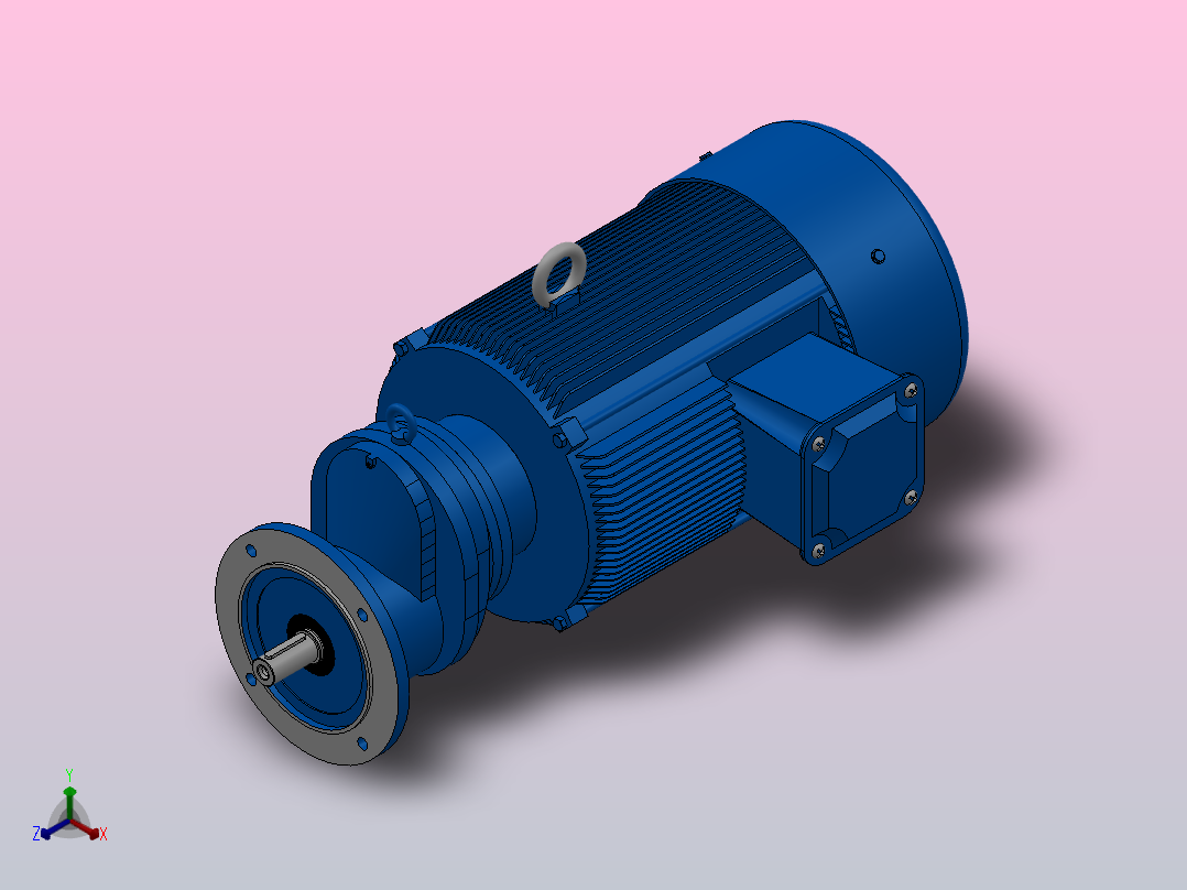 RXF77法兰轴伸式安装斜齿轮减速机RX77-Y11-4P-160M-M1-0°-Φ250主视图