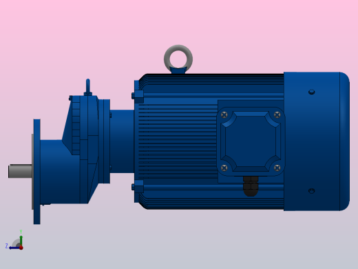 RXF77法兰轴伸式安装斜齿轮减速机RX77-Y11-4P-160M-M1-0°-Φ250右视缩略图