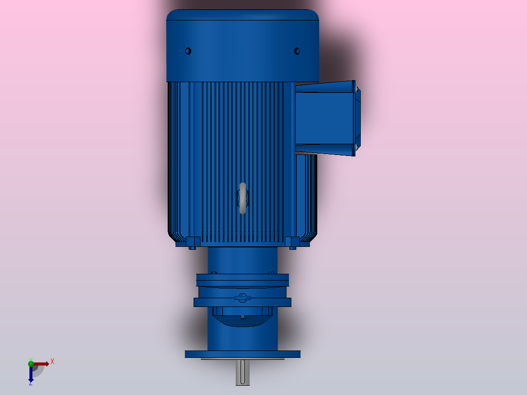RXF77法兰轴伸式安装斜齿轮减速机RX77-Y11-4P-160M-M1-0°-Φ250俯视图