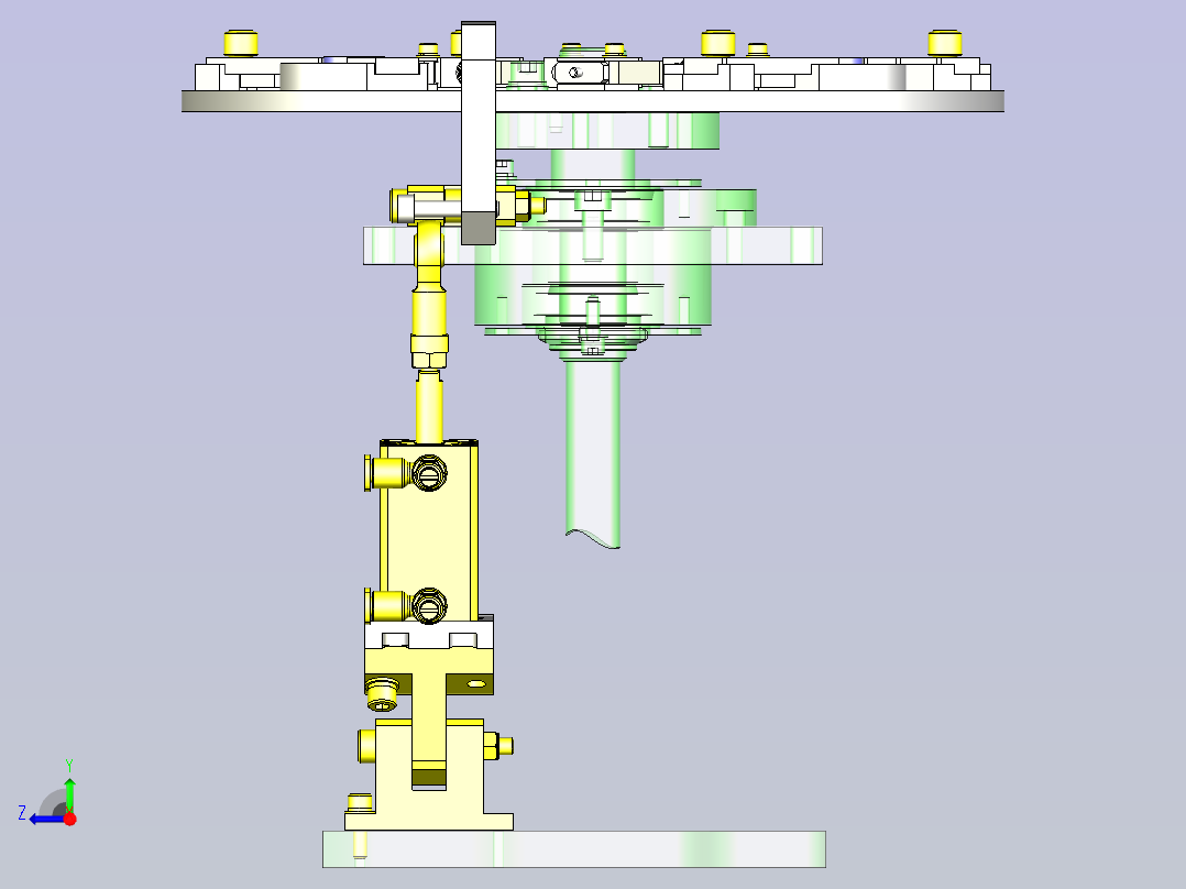 一款工件夹紧机构3D模型右视图