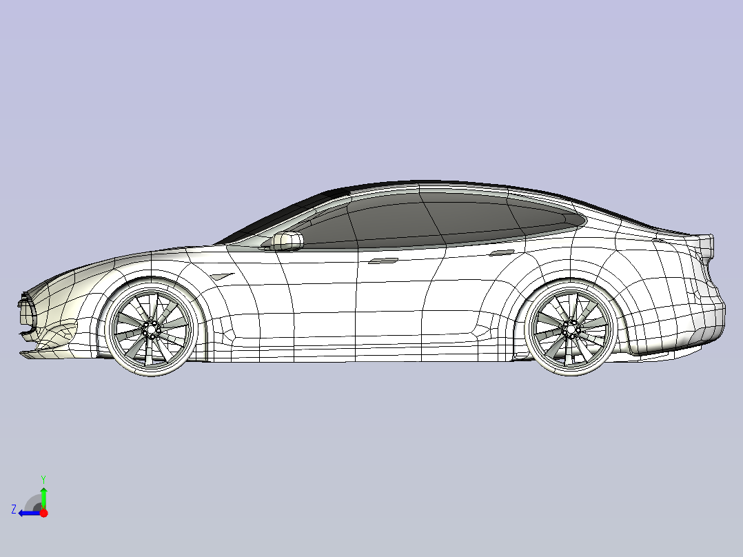 特斯拉Model s stp右视图