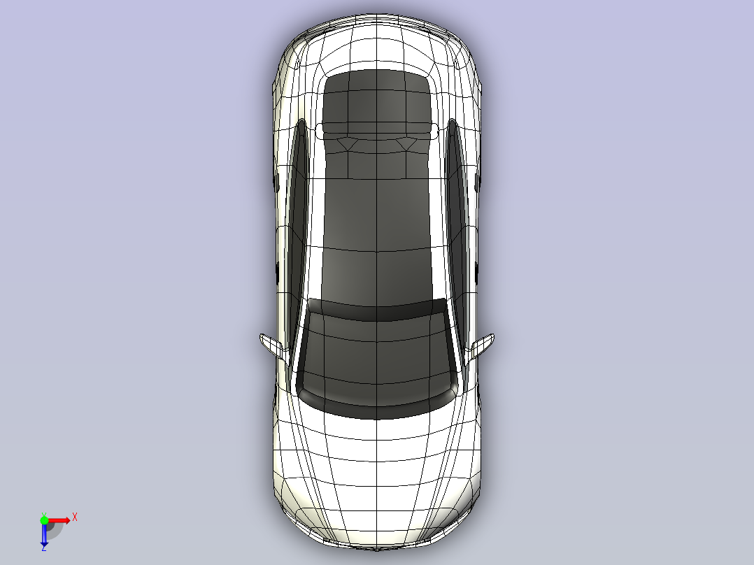 特斯拉Model s stp俯视图