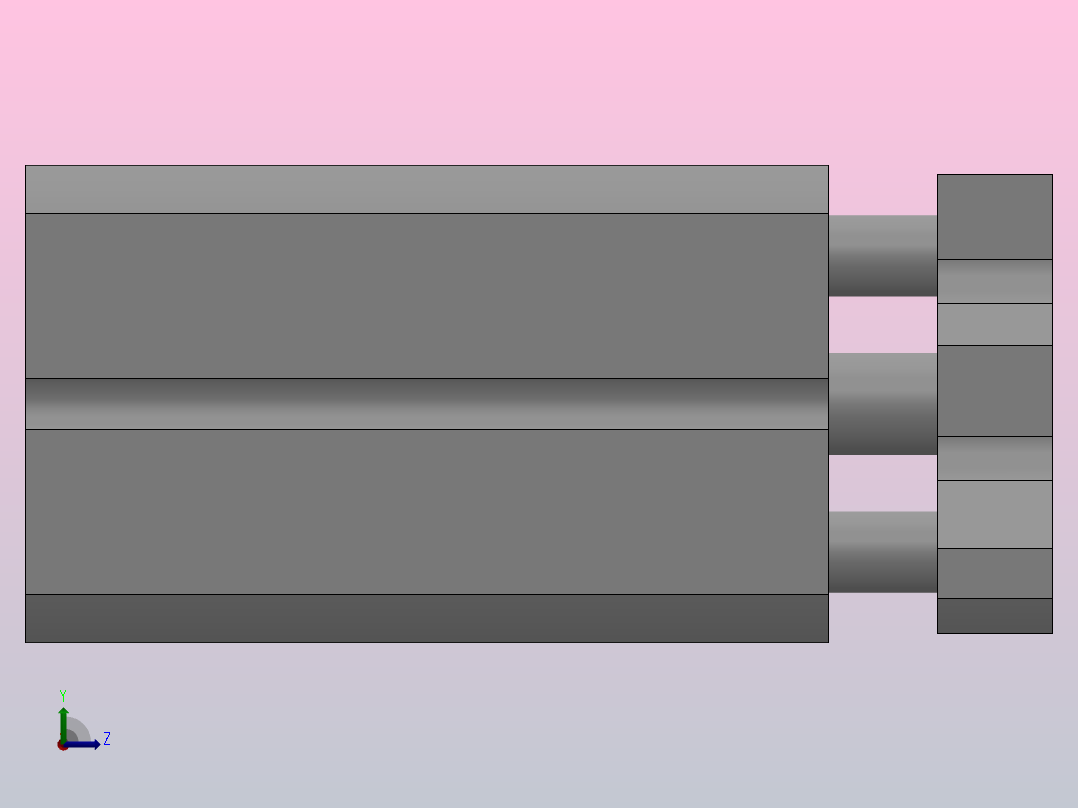 CQM薄型气缸╱导杆型 Φ12缸径[CDQMB12-20]左视图