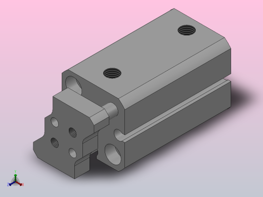 CQM薄型气缸╱导杆型 Φ12缸径[CDQMB12-20]正等轴测缩略图