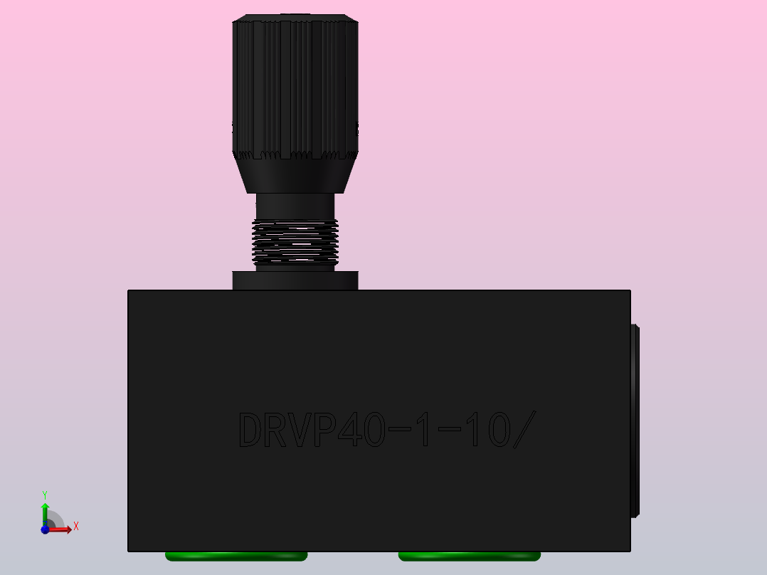 DRVP40 单向节流截止阀前视图