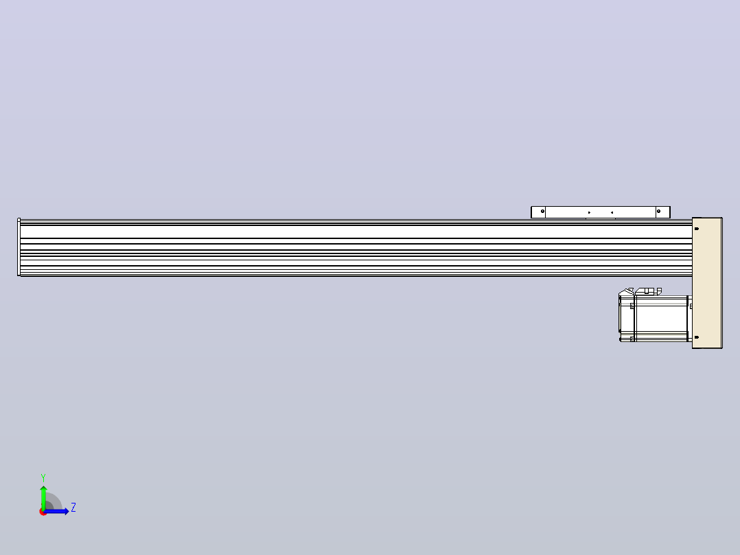 滚珠丝杠直线轴带导轨全封闭TPA-HCR-202D-2510C-L850-MP-Y-P75-N3左视图