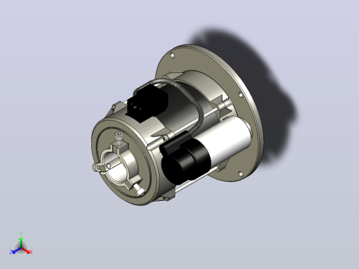 simel CD 41-2196-32型电燃烧器电机正等轴测缩略图