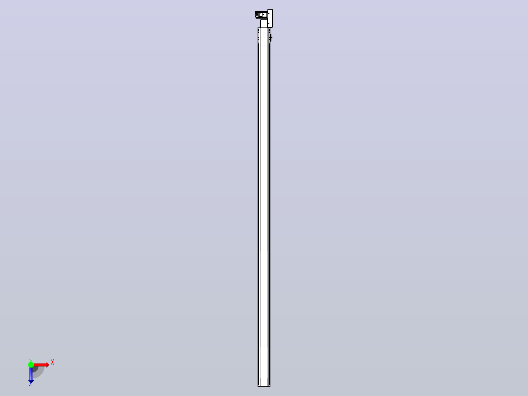 皮带直线轴半封闭可选导轨TPA-HNB-105D-90-L2750-ML-C-P20-N3俯视图