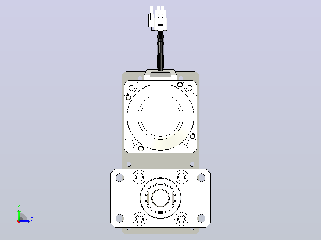 轻载电动缸TPA-ESR50-1610C-L400-MR-FA-W-P75-C3左视图