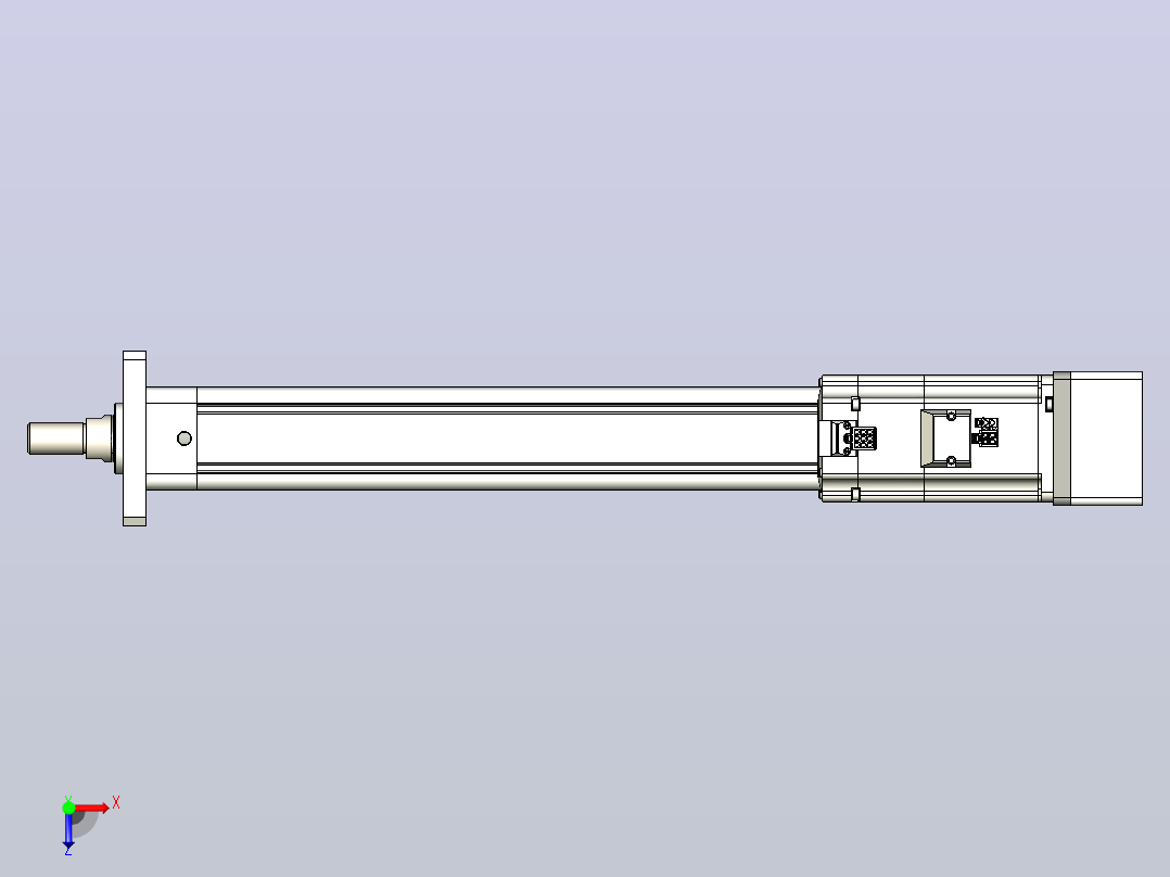轻载电动缸TPA-ESR50-1610C-L400-MR-FA-W-P75-C3俯视图