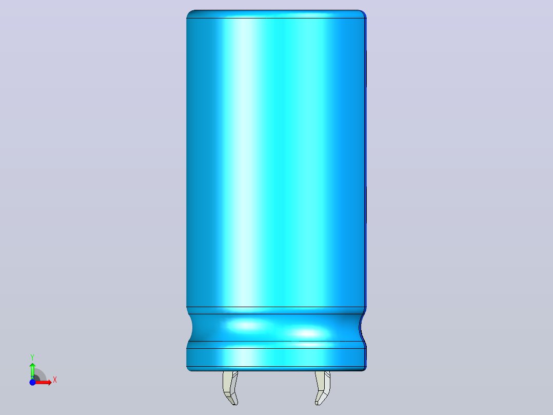 20 x 40蓝色BLUE1底片电解电容器前视图