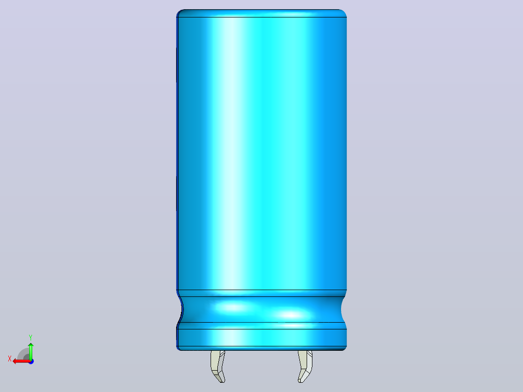 20 x 40蓝色BLUE1底片电解电容器后视图
