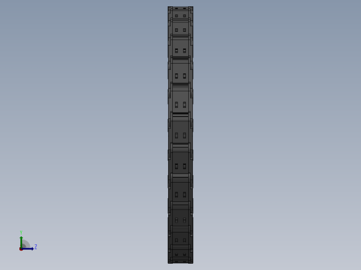 弯曲半径190内高25两侧打开型DB封闭式拖链_DMD25CDBA-25-25-190R-30左视缩略图