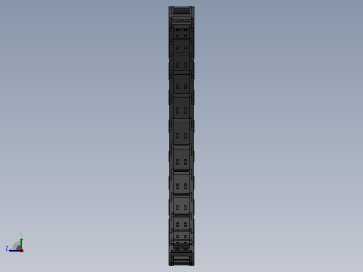弯曲半径190内高25两侧打开型DB封闭式拖链_DMD25CDBA-25-25-190R-30右视缩略图