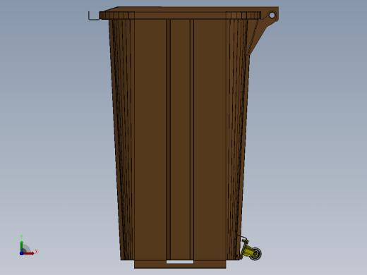 垃圾箱 垃圾处理设备sheet-metal-waste-bin-300l-模型格式为 sw stp x_t前视缩略图
