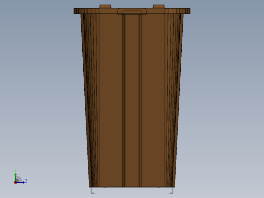 垃圾箱 垃圾处理设备sheet-metal-waste-bin-300l-模型格式为 sw stp x_t左视缩略图