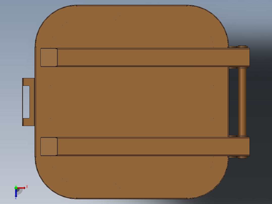 垃圾箱 垃圾处理设备sheet-metal-waste-bin-300l-模型格式为 sw stp x_t俯视图
