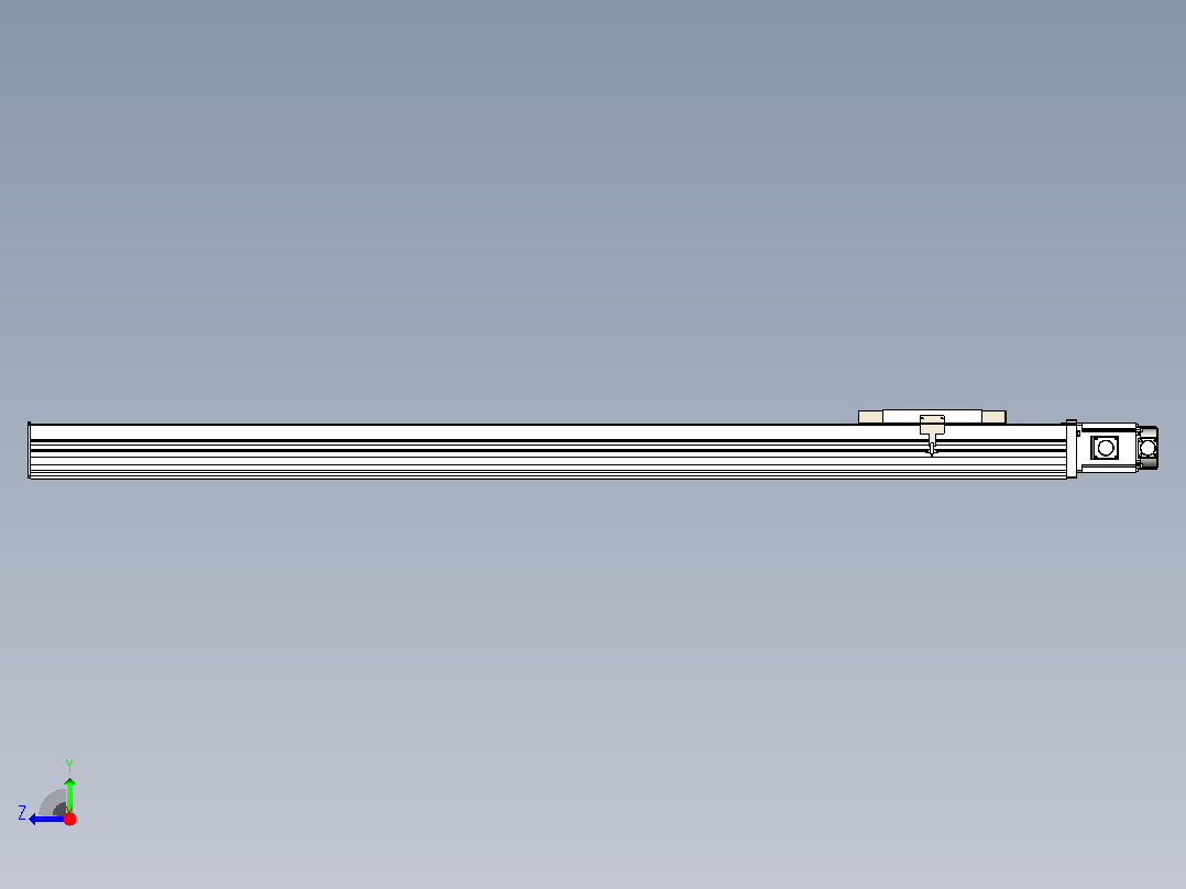 滚珠丝杠直线轴带导轨全封闭TPA-HCR-220D-3210C-L1650-M-Y-P1K-N3右视图